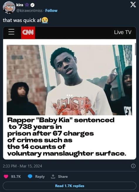 rapper baby kia sentenced to 738 years